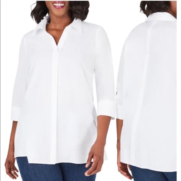 Pamela Button-Up Non Iron Tunic Shirt xx. - Picture 2 of 16